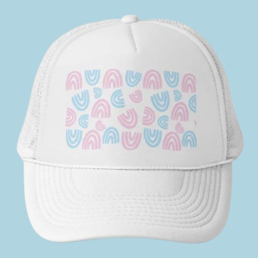 Pastel Rainbow Vibes Trucker Hat Pet