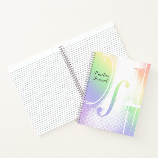 Pastel Rainbow Violin Leçon Journal (Intérieur)