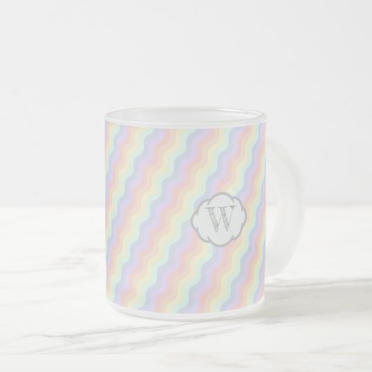 Pastel Rainbow Waves Mug (Devant droit)