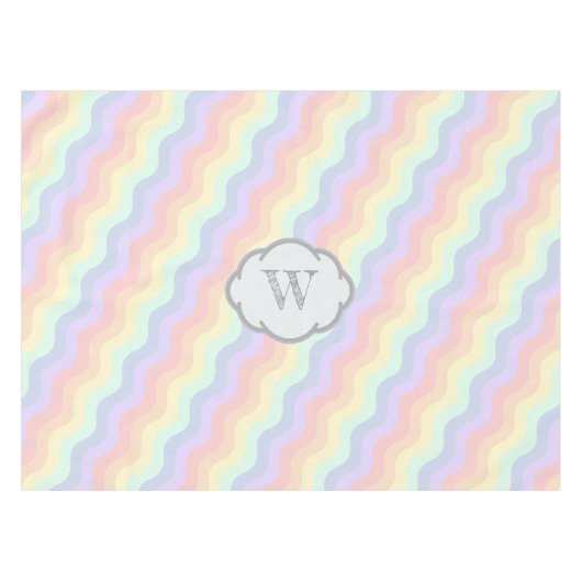 Pastel Rainbow Waves Nappe (Devant (Horizontal))