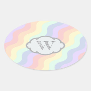Pastel Rainbow Waves Sticker