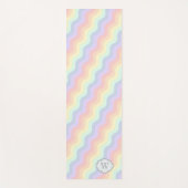Pastel Rainbow Waves Yoga Mat (Voorkant)