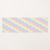 Pastel Rainbow Waves Yoga Mat (Voorkant (horizontaal))