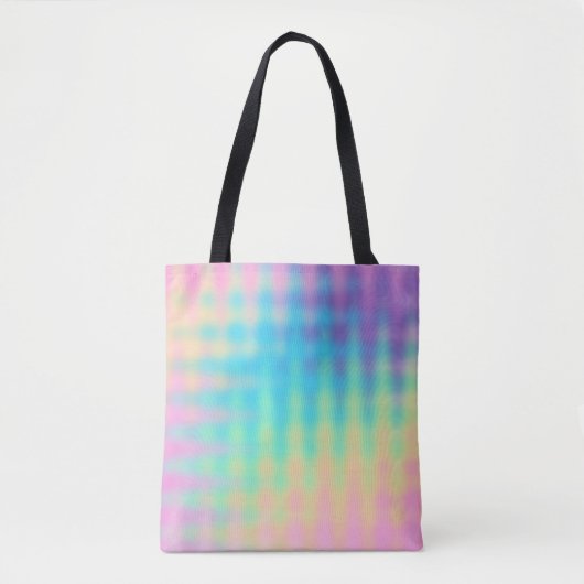 Pastel Rainbow Wavy Design Draagtas (Voorkant)