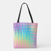 Pastel Rainbow Wavy Design Draagtas (Achterkant)