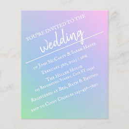 Pastel Rainbow Wedding Invitation Flyer