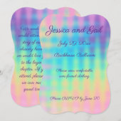 Pastel Rainbow Wedding Kaart (Voorkant / Achterkant)