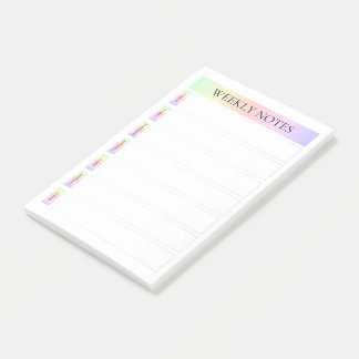 Pastel Rainbow Weekly schrijft dankbaar Post-it® Notes