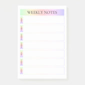 Pastel Rainbow Weekly schrijft dankbaar Post-it® Notes (Voorkant)