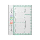Pastel Rainbow Weekly Teacher Planner Notitieblok (Gedraaid)
