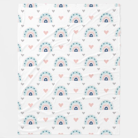 Pastel Rainbows Blanket Elegant Boho Gift for Kids Fleece Deken (Voorkant)
