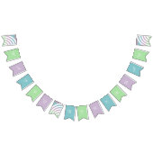 Pastel Rainbows Heureux drapeaux de Bunting Annive (Tout)