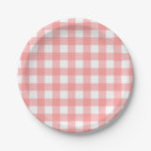 Pastel Raspberry Red Easter Pset Patroon Papieren Bordje (Voorkant)