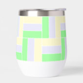 Pastel Rectangles Lignes en pointillé blanc Motif (Gauche)