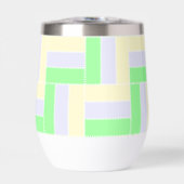 Pastel Rectangles Lignes en pointillé blanc Motif (Avant)