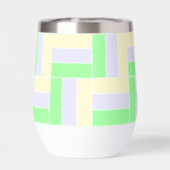 Pastel Rectangles Lignes en pointillé blanc Motif (Arrière)