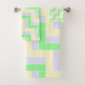 Pastel Rectangles Lignes en pointillé blanc Motif (En situation)