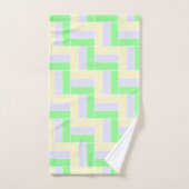 Pastel Rectangles Lignes en pointillé blanc Motif (Serviette à main)