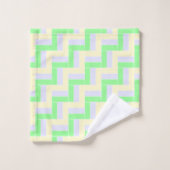Pastel Rectangles Lignes en pointillé blanc Motif (Gant de toilette)