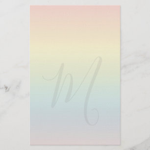 Pastel Regenboog Aangepast Briefpapier Papier