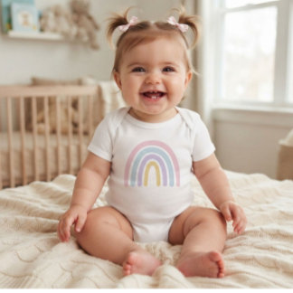 Pastel Regenboog Baby Meisje Rompertje | Schattig Romper