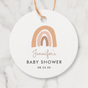 Pastel Regenboog Baby Shower Bedankjes Favor Labels