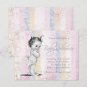  pastel regenboog Baby shower Kaart (Voorkant / Achterkant)