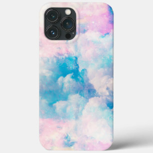 Pastel regenboog bewolkte hemel esthetisch iPhone 13 pro max hoesje