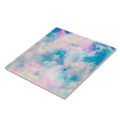 Pastel regenboog bewolkte hemel esthetisch tegeltje (Zijkant)