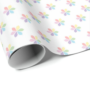 Pastel Regenboog Bloesem Uitbarstingen voor Baby e Cadeaupapier