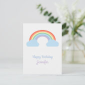 Pastel Regenboog Briefkaart (Staand voorkant)
