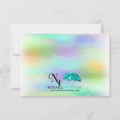 Pastel Regenboog Bruiden Bruiloft Receptie Kaart (Achterkant)