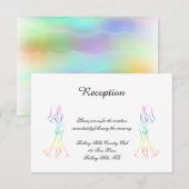 Pastel Regenboog Bruiden Bruiloft Receptie Kaart (Voorkant / Achterkant)