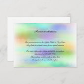 Pastel Regenboog Bruidsmeisjes Huwelijksinzetstuk Informatiekaartje (Voorkant / Achterkant)