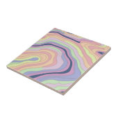 Pastel Regenboog contour patroon groot Tegeltje (Zijkant)