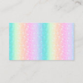 Pastel Regenboog Dank u visitekaartje (Achterkant)