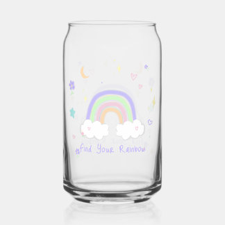 Pastel Regenboog Dromen Glas Can Kop