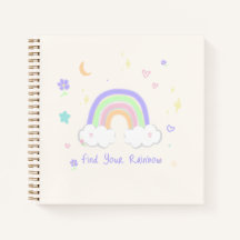 Pastel Regenboog Dromen Mooie Spiraal Notebook