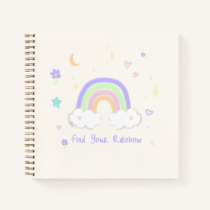 Pastel Regenboog Dromen Mooie Spiraal Notebook Notitieboek