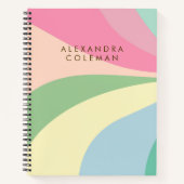 Pastel regenboog esthetisch notitieboek (Voorkant)