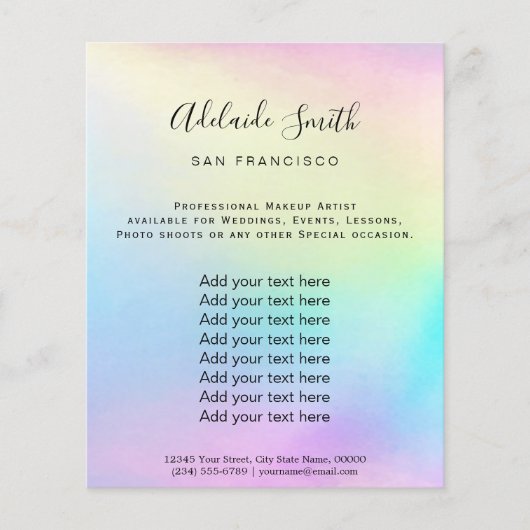 pastel regenboog flyer (Voorkant)