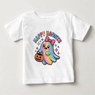 Pastel Regenboog Geest T-Shirt – Kawaii Halloween