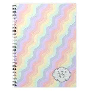 Pastel Regenboog Golven Notitieboek