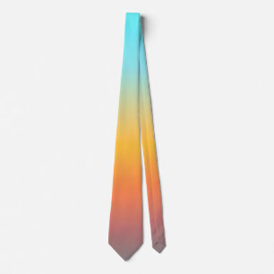 Pastel Regenboog Gradiënt Nekband Zachte Multikleu Stropdas