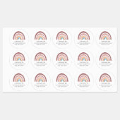 Pastel regenboog illustratie Boho behoren tot Labels (Vel)
