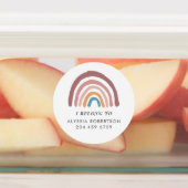 Pastel regenboog illustratie Boho behoren tot Labels (Aangebracht)