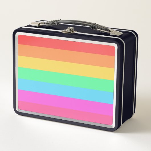 Pastel regenboog kleur strepen ontwerp (Voorkant)