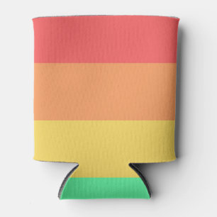 Pastel Regenboog Kleuren Strepen Ontwerp Blikjeskoeler