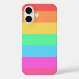 Pastel Regenboog Kleuren Strepen Ontwerp iPhone 16 Hoesje