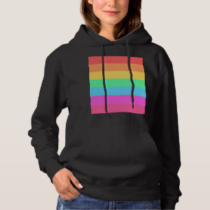 Pastel Regenboog Kleuren Strepen Ontwerp Hoodie